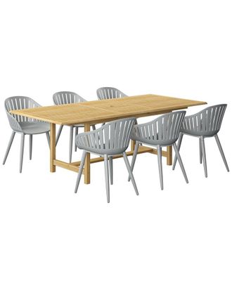 Amazonia Teak 7Pc Rectangular Patio Dining Set