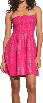 Elan Strapless Mini Dress In Pink