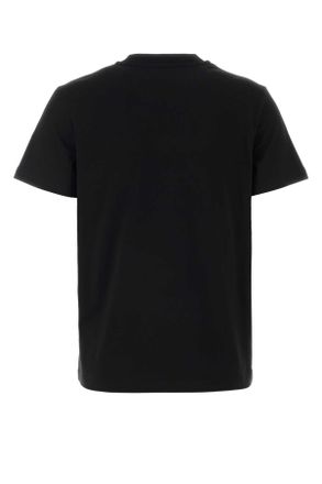 Moncler Logo-Embroidered Cotton T-Shirt - Black