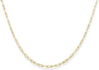 BEN ONI Gold Vermeil Dainty Paper Clip Necklace at Nordstrom