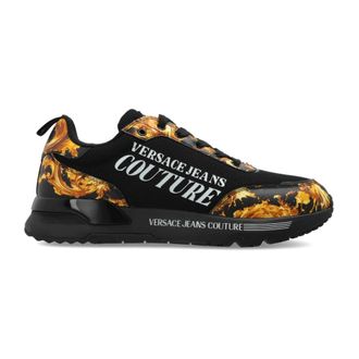 Versace Jeans Couture Sneakers, male, Black, Size: 10 US Barocco Print Sneakers
