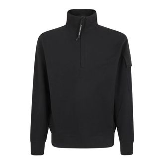 C.P. Company Zip-throughs, male, Black, Size: 2XL Metropolis Half-Zip Sweatshirt