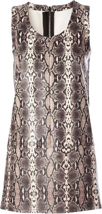 Neil Barrett python print shift dress - Nero