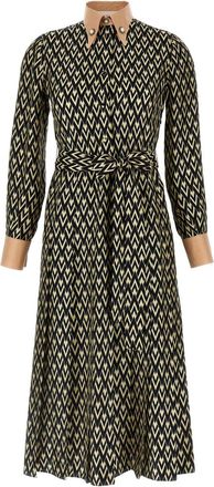Valentino Garavani Multicolor Toute La V Midi Dress