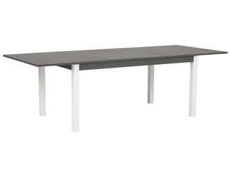 Beliani Beliani - Tavolo Da Giardino Alluminio Grigio Piano Allungabile 168/248 X 100 Cm Pancole