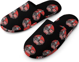 Generic England London Big Ben Symbols Mens Cozy Memory Foam Slippers Warm Cotton House Shoes Comfy Slipper for Indoor Outdoor
