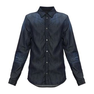 Diesel D-Synar Fsj 1 Shirt - Heren - Spijkeroverhemden - Blauw - XL - Katoen - Overhemden