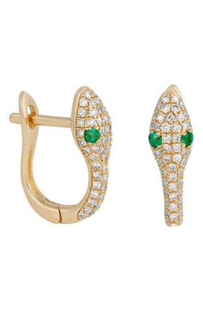 Girls Crew Viper Hoop Earrings in Gold at Nordstrom