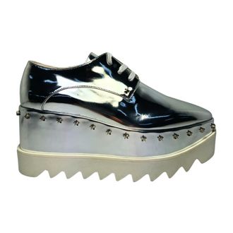 Stella McCartney Stella McCartney, Wedges, female, Gray, Size: 4 1/2 US scarpe con tacco Pelle verniciata