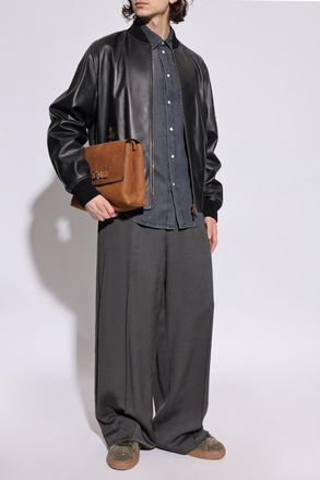 Versace Leather Jacket, Mens, Black