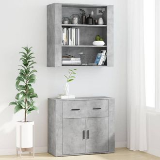 Berkfield Home Highboard Concrete Grey Engineered Wood
