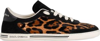 Dolce & Gabbana Leopard Print Lace Up Sneakers