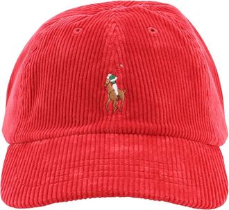 Polo Ralph Lauren Corduroy Ball Cap - Heren - Petten - Rood - ONE Size - Katoen - Accessoires