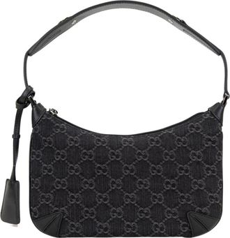 Gucci Handtas met leren afwerking - Dames - Schoudertassen - Blauw - ONE Size - Leer - Tassen