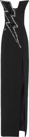 Philipp Plein Kleedjes, Dames, Zwart, XS, Polyester, Long Dress Thunder