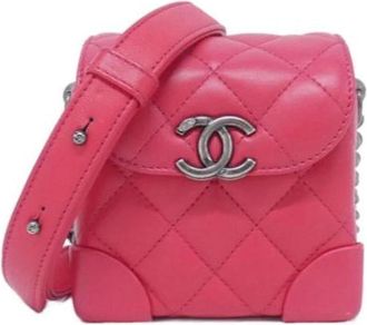 Chanel Pre-owned Vintage Schoudertas - Dames - Vintage Schoudertas - Roze - ONE Size - Leer - Vintage