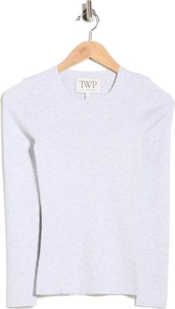 TWP Rib Knit Sweater in White Heather Grey at Nordstrom Rack, Size Xx-Small