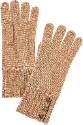 Bruno Magli Button Cuff Cashmere Gloves