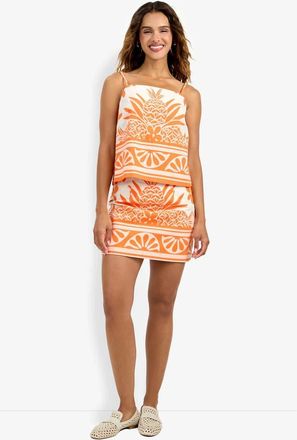 Trina Turk High Rise Rico Tropical Print Skirt in Orange Oasis at Nordstrom, Size 00