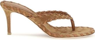 Gianvito Rossi Beige Calf Leather Bos Taurus Stiletto Heel Womens Sandals