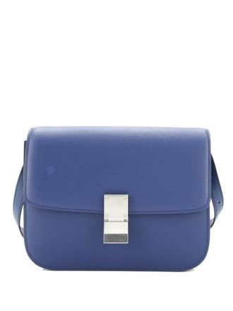Celine Classic Box Bag Grainy Leather Medium crossbody bag - Blu