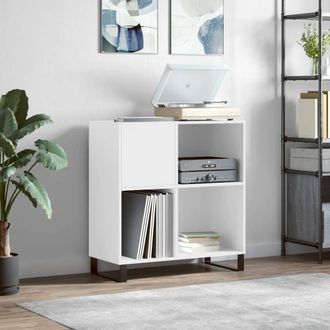Berkfield Home Record Cabinet White 84.5x38x89 cm Engineered Wood