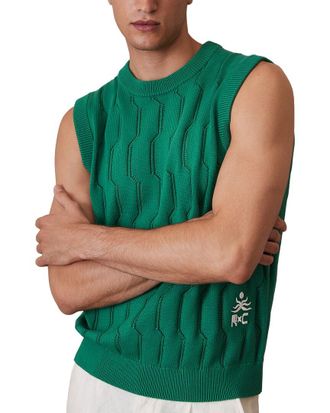 Reiss Santo Pointelle Knitted Top