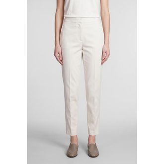 Brunello Cucinelli Off White Tailored Trousers, Brand Size 40 (US Size 6)