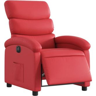 vidaXL Vidaxl - Sill&oacute;n Reclinable El&eacute;ctrico De Cuero Sint&eacute;tico Rojo