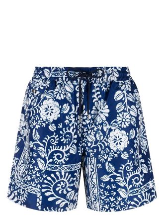 Polo Ralph Lauren Zwembroek met bloemenprint - Blauw