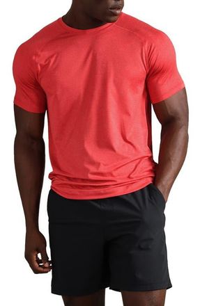 Rhone Atmosphere Performance T-Shirt in Cabana Red Heather at Nordstrom, Size Xx-Large