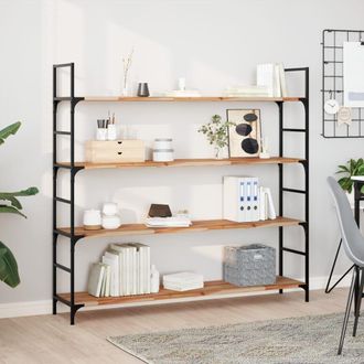 Berkfield Home Floating Shelves 2 pcs 120x30x2 cm Oil Finished Solid Wood Acacia in Brown | Size: 120 x 30 x 2 cm