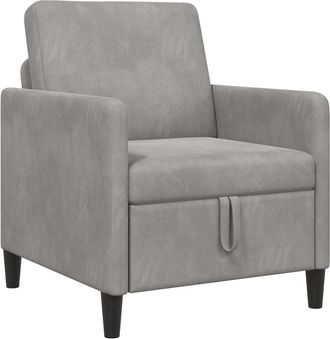 vidaXL Sof&aacute; Con Almacenamiento Gris Claro 72 X 78 X 87 Cm Poli&eacute;ster Vidaxl