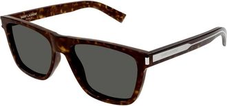 Saint Laurent Kristal Grijs Havana Zonnebril SL 619 - Heren - Zonnebrillen - Bruin - 56 MM - Accessoires