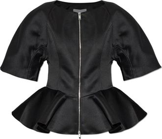 Ganni Overhemden, Dames, Zwart, XS, Polyester, Blouse in Black Satin
