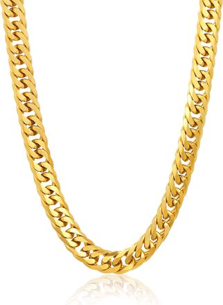 Crucible Jewelry Mens Double Curb Chain Black Steel Necklace