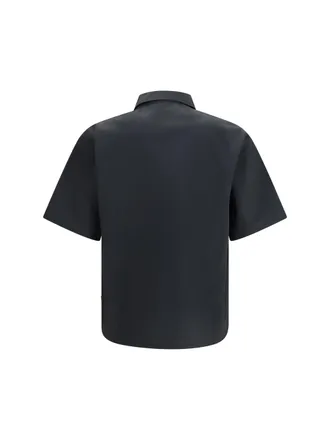 GR10K Mens Short-Sleeve Shirt Charcoal Cotton; Polyester