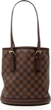 Louis Vuitton Brown Pvc Leather Handbag Pouch Tote Bag (Pre-Owned)