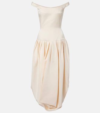 Magda Butrym Off-shoulder cotton and silk maxi dress