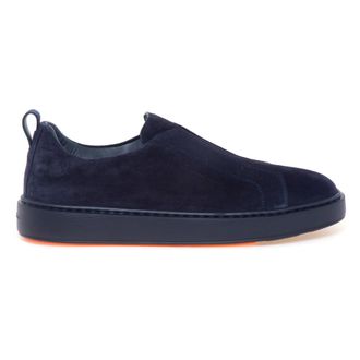 Santoni Victory Slip-On - male - Santoni - Sneakers - Blue - 5 1/2 UK - Shoes