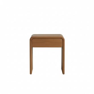 Wabi Home Mesita de noche de madera maciza 53x59 cm