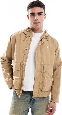 Fred Perry Parka corto beige-Neutro