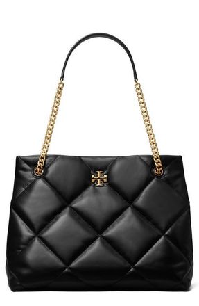 Tory Burch Kira Diamond Quilted Leather Tote in Black at Nordstrom