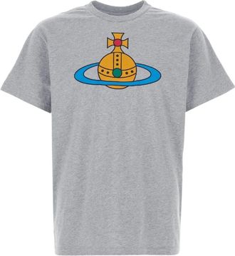 Vivienne Westwood Oversized Orb Classic T-shirt - Heren - T-shirts - Grijs - M - Katoen - Tops