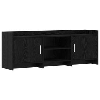 vidaXL Mobile Tv 130 X 33 X 47 Cm Rovere Nero Legno Ingegnerizzato Vidaxl