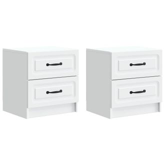 vidaXL Armario De Noche 2 Pcs 43 X 34,5 X 44,5 Cm Madera De Ingenier&iacute;a Vidaxl