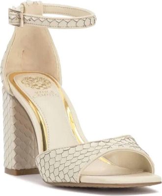 Vince Camuto Womens Haydina Heeled Sandal In Panna Creme