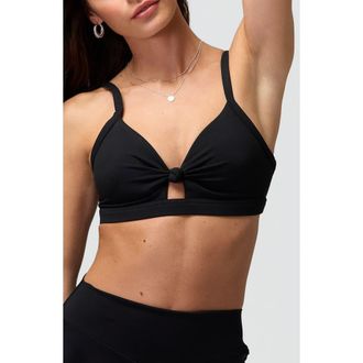 Spiritual Gangster Eden Twist Front Sports Bra in Black at Nordstrom Rack, Size Large