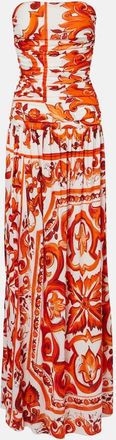 Dolce & Gabbana Majolica organza midi dress