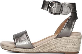 Omoda Zilveren Espadrilles met Sleehak - Dames - Sleehakken - Grijs - 37 EU - Schoenen